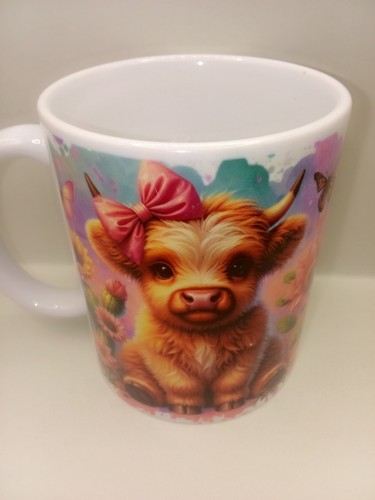 Cute highland cow - mug, 11oz