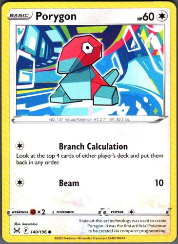 Porygon 140 196 common - porygon, 140/196