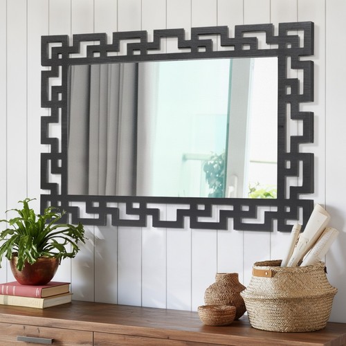 Wall decor mirror rustic - wall, wood