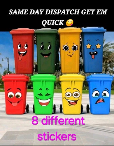 Bin stickers dustbin decals - bin,