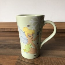 Tinkerbell Disney Store Snowflake Mug Green 5.5" Tall