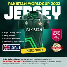 Pakistan Cricket Shirt World Cup Short & Long Sleeve - Same Day Ship - UK seller