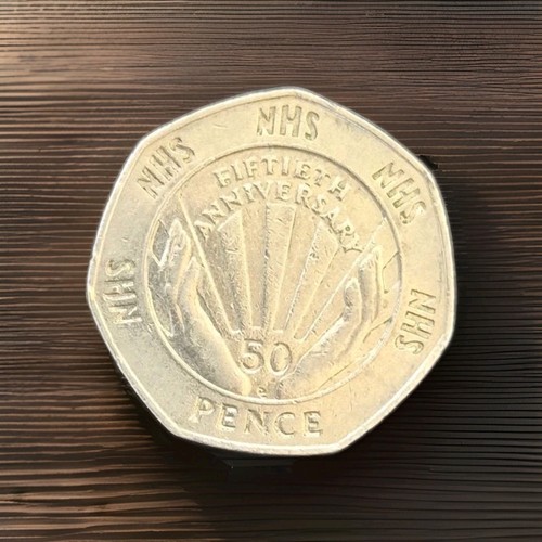 Rare fifty pence - coin, nhs