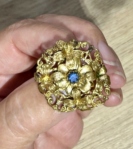 Vintage czech brass filigree - czech,