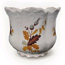 Oldcourt Ware Decorative Plant Pot Jardinière Planter Autumn Leaves Pattern 15cm