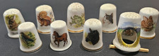Ceramic Thimbles Animal Collectors Job Lot Bundle X 9