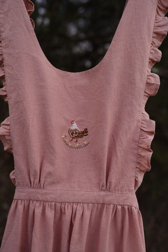 Handmade pinafore apron ruffle - handmade,