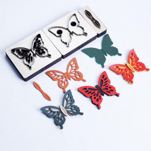 Butterfly bag charm leather - bag,