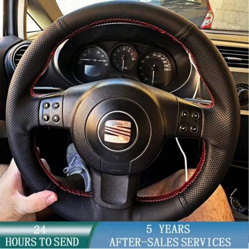 Leather steering wheel cover - wheel,