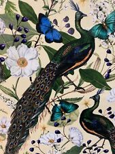 Peacock Italian Velvet Fabric