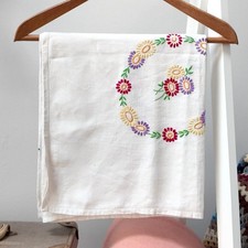 Vintage Linen Tablecloth with