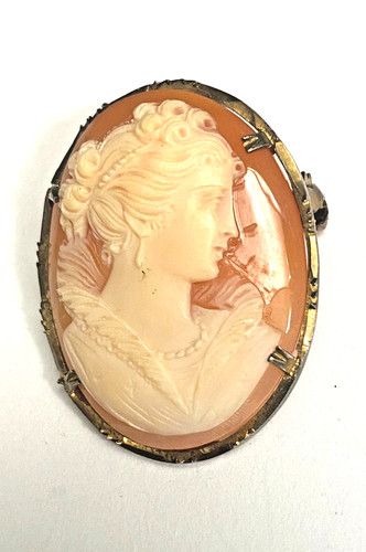 Antique signed shell cameo - antique,