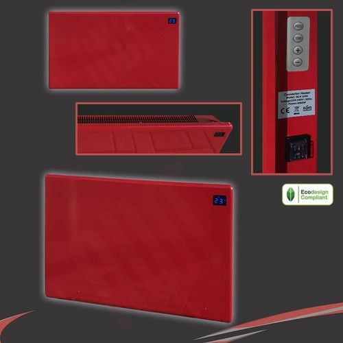 Red electric panel heater - red,