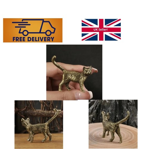 Brass cat figurine creative - cat,
