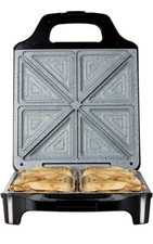 Tower T27021 Deep Fill Sandwich Maker 4-Slice, Non-Stick, 1600W, Black