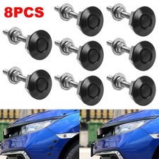 8pcs Black Push Button Hood