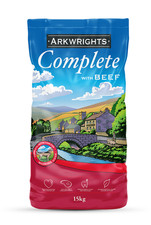 Arkwrights Complete Dry Dog Food 15kg with Beef sporting & Working Dogs