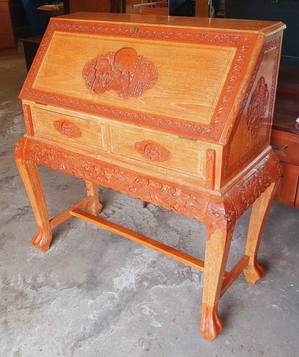 Vintage chinese carved - vintage, bureau