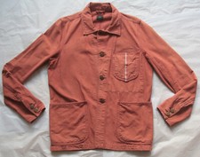 Lee 101 Red Selvage Line Japan Canvas Overall Jacket Brick / Clay - Small Fitted