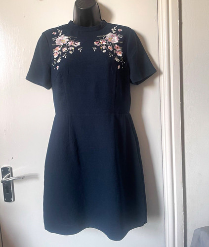 Oasis navy embroidered floral - navy,