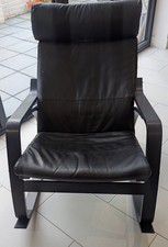 POÄNG Rocking-chair, black & dark brown