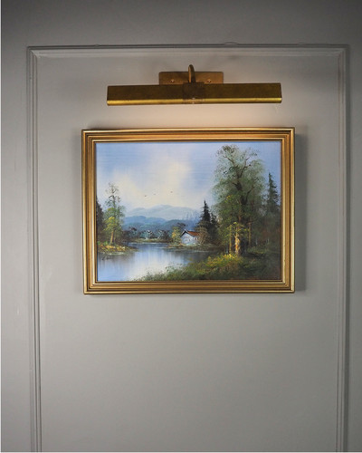 Vintage oil painting lonely - painting:,