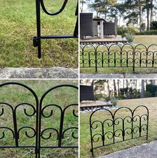 Metal Garden Lawn Edging Edge Path Flower Bed Border Fence Panels (45cm x 41cm)