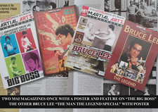 BRUCE LEE TWO MAI MAGAZINES WITH POSTERS