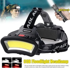 COB LED Wide Beam Headlamp USB