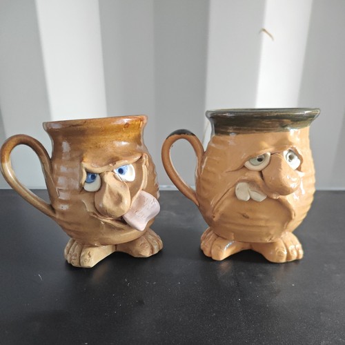 Funny ugly face pottery - /,