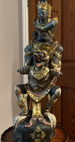 Vintage woodcarving vishnu - vintage,