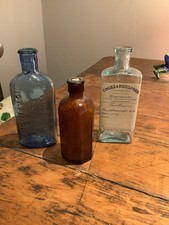 Set Of Three Old Chemist Shop