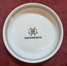 Vtg GROSVENOR HOUSE HOTEL Ashtray Trinket Dish 4" CHINACRAFT Hotelware London