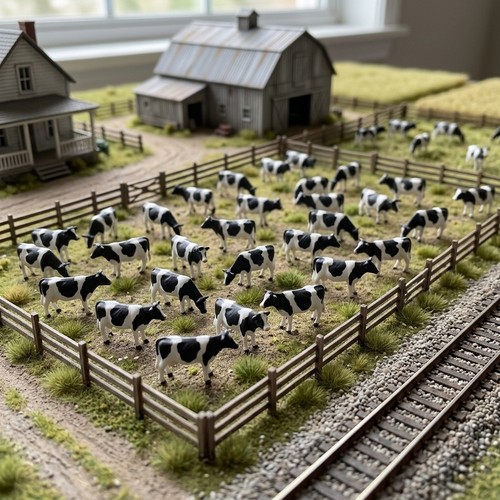 Miniature plastic cows for - plastic,