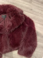 River Island Burgundy Faux Fur