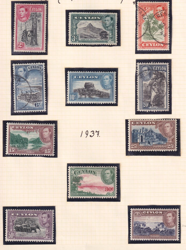 Ceylon 11v short set 1r - to,