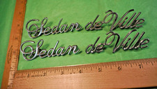 CC11 Cadillac Sedan deVille Fender Emblems Vintage 1974-6 CADILLAC SEDAN deVILLE