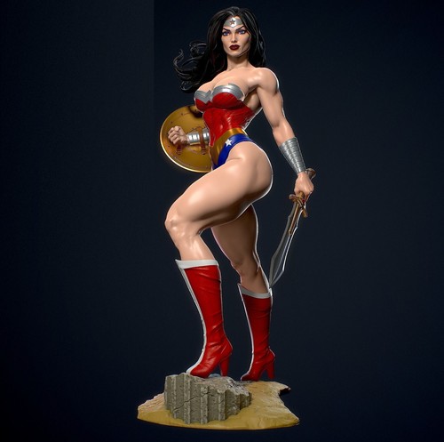 Painted wonder woman - painted,