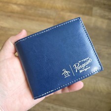 59d An Original Penguin By Munsingwear Blue Wallet card holder Fold NEW