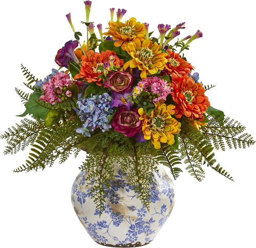 15in mixed floral - 15in.,