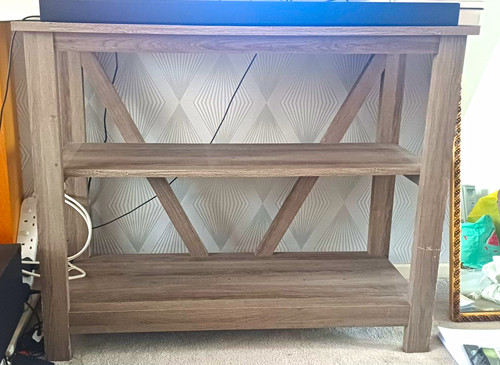 Grey wood freestanding - grey, tv