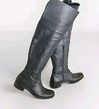 Joe Sanchez Sexy Thigh Real Leather Black Tall Boots Sz 4 / 37 Nr New 