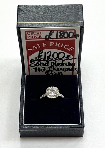 Solid platinum 71ct - platinum, diamond