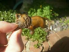 Hand Carved wood netsuke Lion