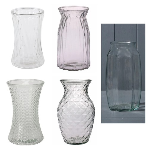 Glass flower bouquet vases - glass,