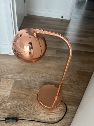 Habitat rose gold lamp - gold,