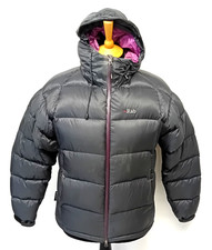 RAB "PERTEX" Women's Size 14 Grey Short Down & Feather Endurance Jacket Coat