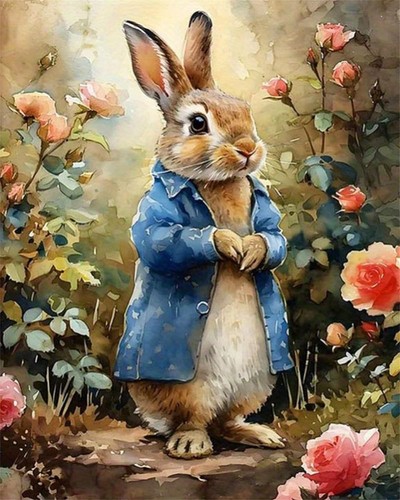 Rabbit paint numbers for - rabbit, by