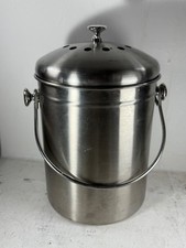 Stainless Steel Kitchen Compost Pail/Caddy - Food Waste Bin