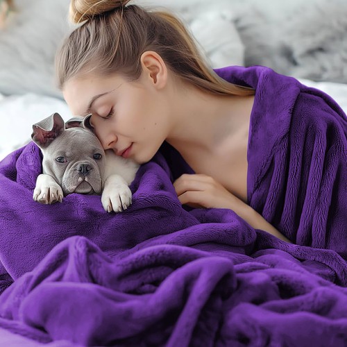 Faux fur fleece throw - fur,